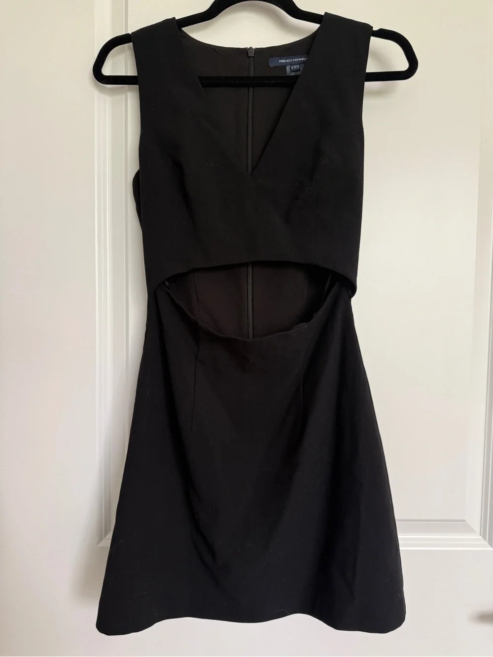 french connection black cut out dress French Connection Womens Mathilda Knit Cut Out Casual Dress, Black, X-Small  US at Amazon Women's Clothing store
